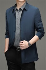 YY-A6629962男士2023年秋季新款长袖外套休闲青年中长款风衣P198图片