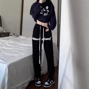 DA20-P45韩版复古宽松直筒休闲裤男士潮流新款运动裤-网图现货图片
