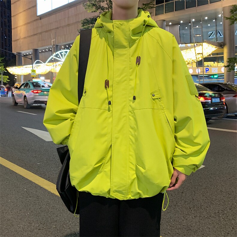 冲锋衣男高品纯色宽松夹克外套DSA157B-J90-P60,男装夹克,电商A157B