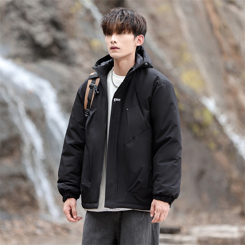 冬季加棉加厚刺绣棉服男士休闲棉袄连帽潮流棉衣A266-MY8011-P75，男装棉衣，电商A266