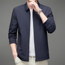 D-J7081男士2023年春季新款加棉翻领外套修身休闲夹克上衣P216，男装夹克，电商B360