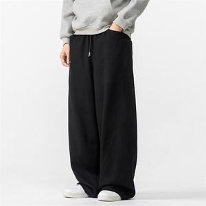 秋冬 大码日系复古工装拼接休闲裤阔腿裤美式休闲潮男女 K276/P70图片