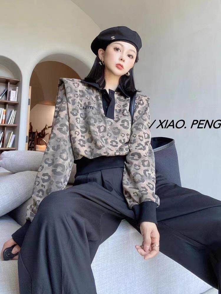 【现货】欧货豹纹卫衣，女装卫衣/绒衫，悠奈尔