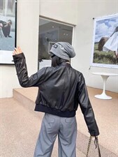 2022民族风复古盘扣设计气质皮衣外套，女装皮衣，L·H·X