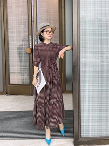 2021波点连衣裙,女装连衣裙,罗漫迪飛