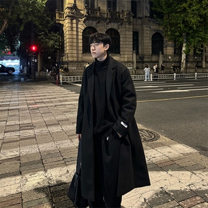 （加棉）韩系中长款呢子大衣cleanfit过膝加长风衣外套Y905-P135图片