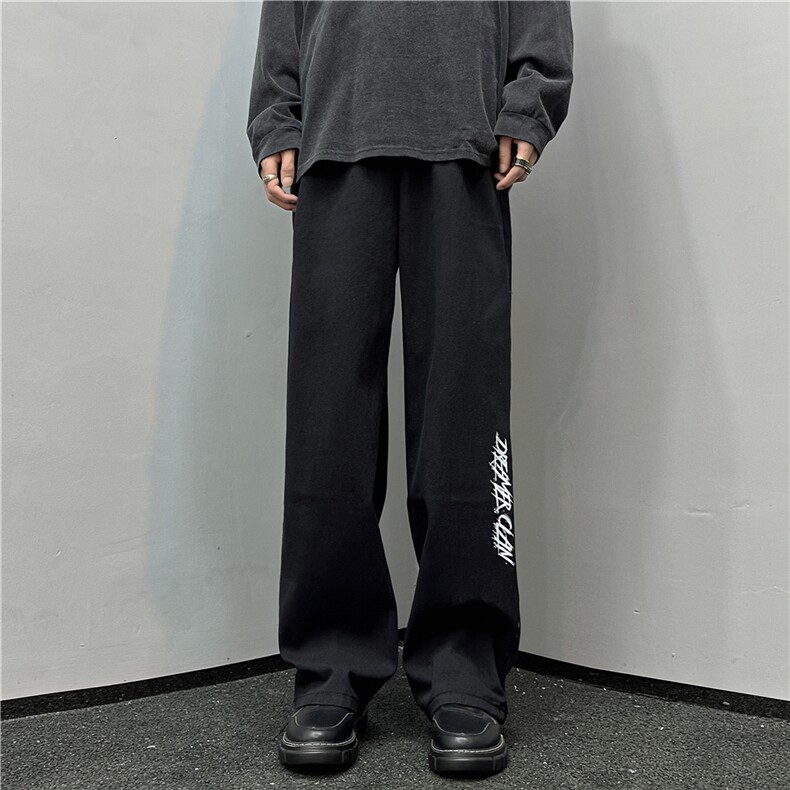 k1030-p45-控68M-5xl港风高阶黄泥黑暗宽松大码牛仔裤,男装牛仔裤,星座116