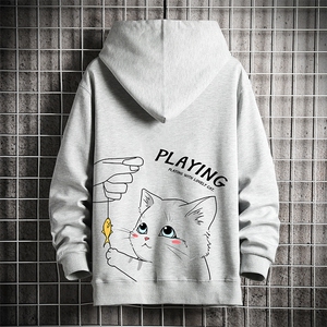KS21129-P38加绒款-P43连帽开衫卫衣男运动外套大码班服网格