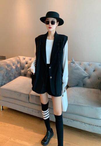 秋款韩版毛边马甲，女装马夹，娟子依格