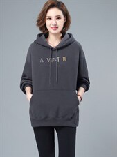 卫衣女春夏2022年新款春秋薄款宽松大码女士连帽短款套头上衣，女装卫衣/绒衫，曼沙奕珂