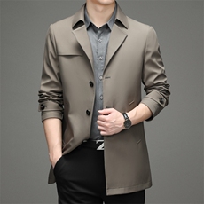 CD7072F钱塘2020-2春秋新款时尚休闲潮流帅气中年男士风衣P132，男装风衣，钱塘207-2