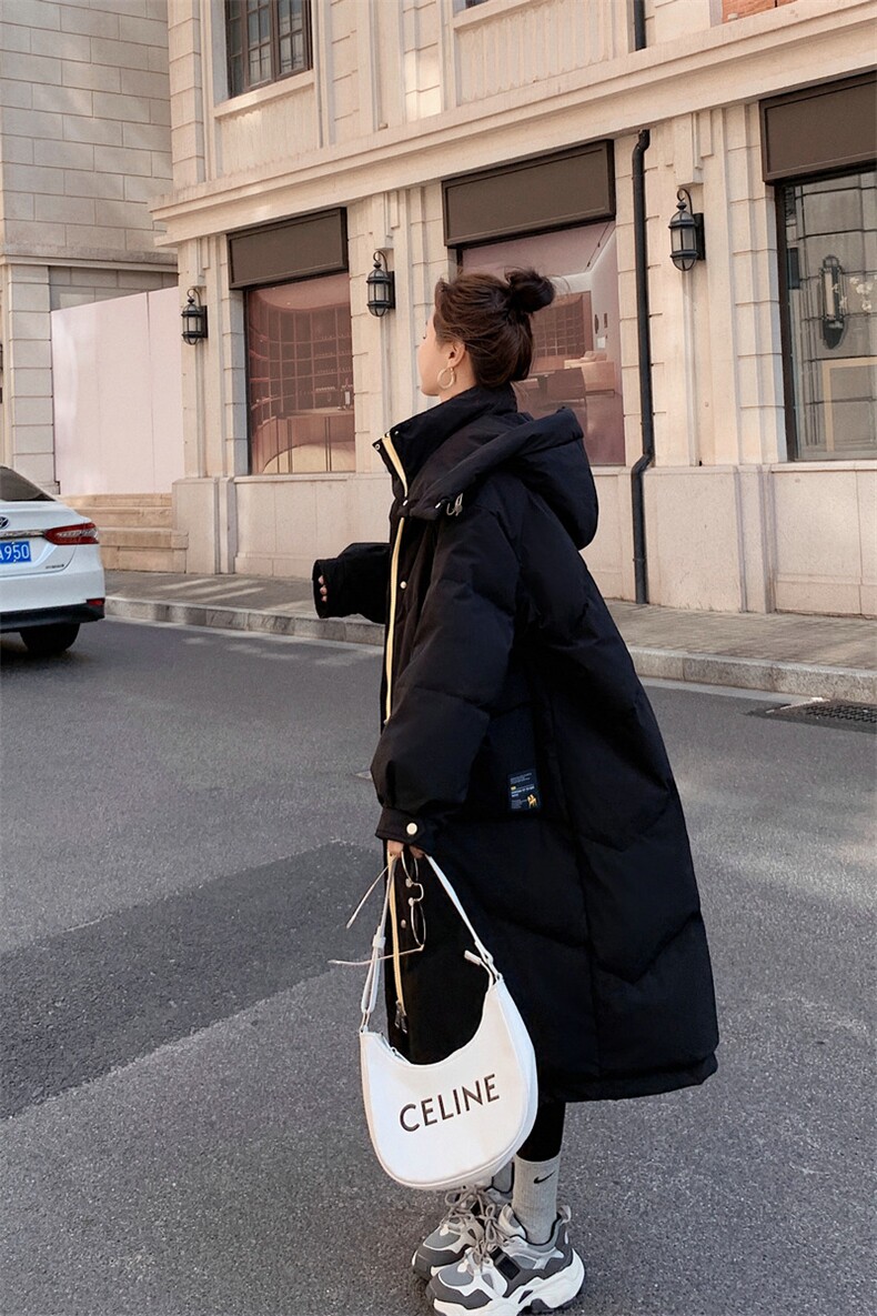 现货主推款东新款韩版宽松贴标连帽棉衣棉服女棉袄厚外套上衣,女装棉衣/棉服,浙宝186