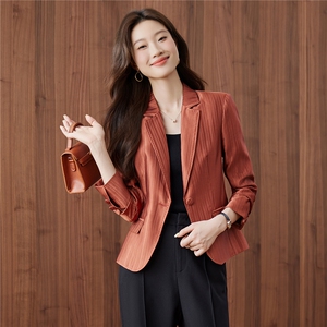 现货2025秋装新款收腰显瘦气质短款西装小外套女图片