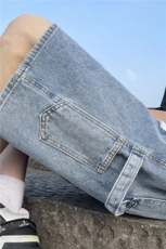 美式高街工装牛仔短裤A451特P35控55，男装牛仔裤，电商A309