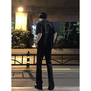 B221 美式ins高街纯色情侣款休闲微喇冰丝西裤 LK23083-P55 控78图片