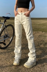 美式牛仔裤嘻哈ins潮高街破洞潮流痞帅情侣长裤KZ23GT800--TP40，男装牛仔裤，电商A247C