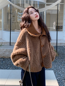 现货主推两面穿2025冬季新款显瘦皮毛一体外套女1507-P185K278图片