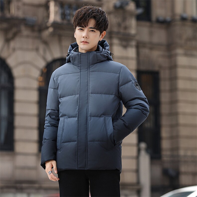 2023渐变潮羽绒服男短款加厚加大修身时尚羽绒服外套连帽H32-P160,男装羽绒服,星座1210A