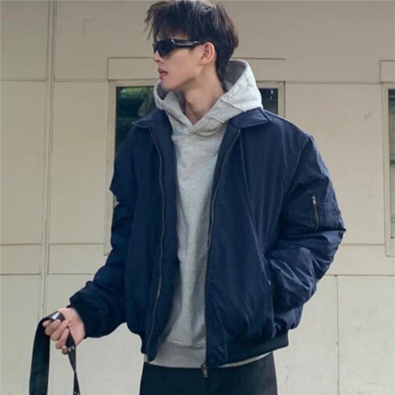 【有货】DWF016-P58飞行夹克外套男高级无品牌常规款潮春秋拉链,男装夹克,星座603-2
