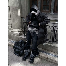 UNLG美式复古水洗迷彩刺绣连帽卫衣外套男秋冬季宽松休闲帽衫夹克，男装夹克，四季星座505