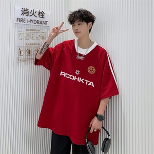 圆领T恤新款标准半袖潮流短袖潮夏款V领风貌男PT123-P32图片
