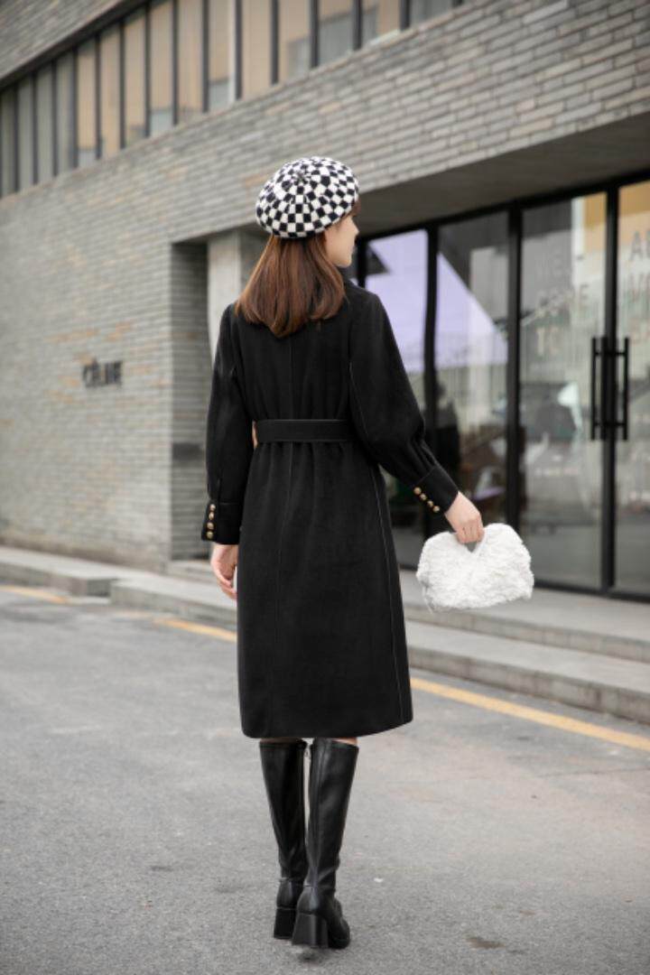 冬装新款：双面羊绒大衣中长款M一X乚，其它，拉思维加丝