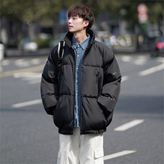 电商DSA028-MY2302P105冬季新款拉链设计棉衣外套面包服男，男装棉衣，电商A028