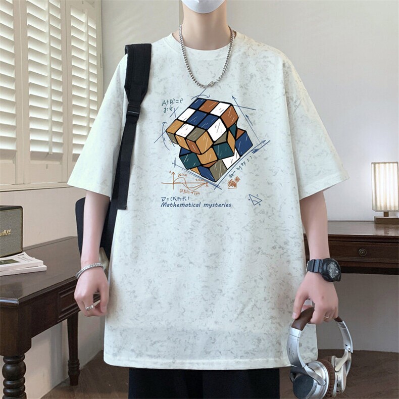 ！2026夏季新款男士小碎花印花短袖T恤情侣半袖T2565特P25,男装T恤,电商B220
