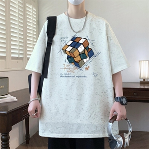 ！2026夏季新款男士小碎花印花短袖T恤情侣半袖T2565特P25图片