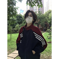 抖音得物高品质美式高街重磅结构织带拼接撞色立领卫衣外套CM41，男装卫衣，电商A486