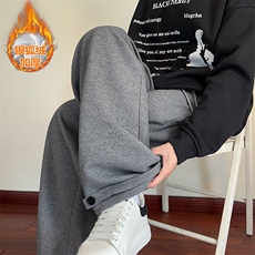 重磅500g呢料人字纹保暖银狐绒男大码休闲裤K5753J加绒-特P46控88，男装棉衣，电商A001-1