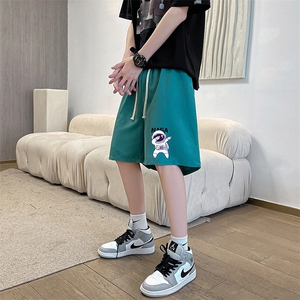 DK39225-P15 港风休闲短裤男士大码运动五分裤男中裤男马裤图片