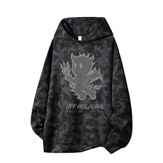 得物供货、重磅420克现货麂皮绒扎染卫衣HD019-1-WL25144ZR-P45，男装卫衣，电商019-1
