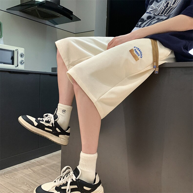 刺绣大裤头2025夏季新款短裤男沙滩休闲五分裤男中裤衩K1074-P26,男装牛仔裤,星座207