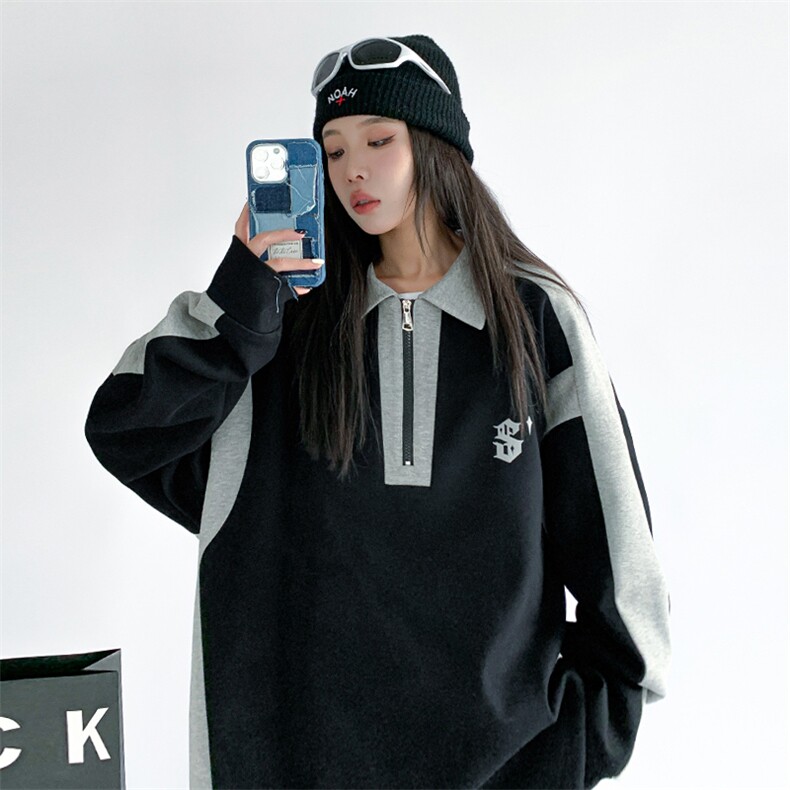 2024春季新款中性风大码发泡印花长袖POLO衫M-5XHT23018-P50，男装Polo衫，电商A022