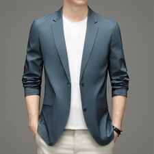 2023秋季新款爸爸西装外套男中老年商务休闲西服MNSAQ2016-P200图片