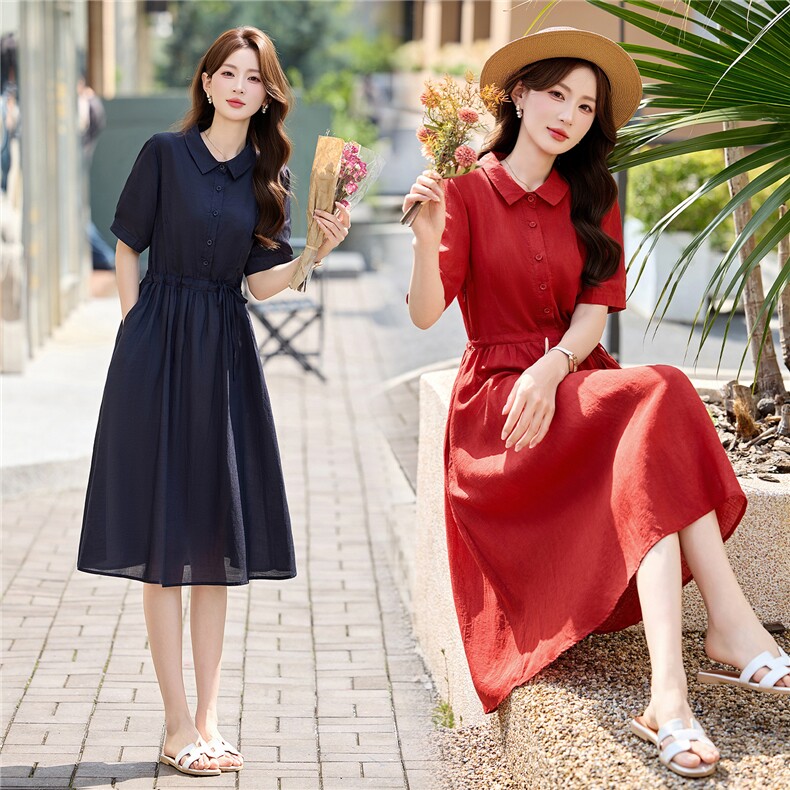 罗得堡2026夏季新款时尚休闲修身连衣裙2710，女装连衣裙，罗得堡