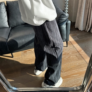 高品质得物可上扎染灯芯绒裤子秋冬休闲裤男XZ610A-1-YK770-P42图片