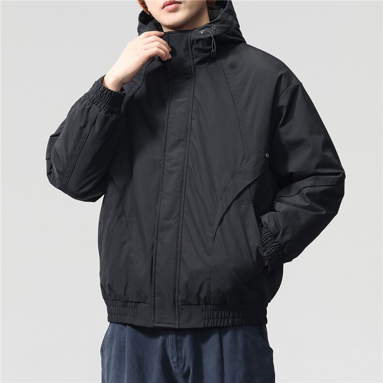 夹棉2025秋冬新款连帽工装夹克男户外登山服棉服,男装棉衣,电商D215