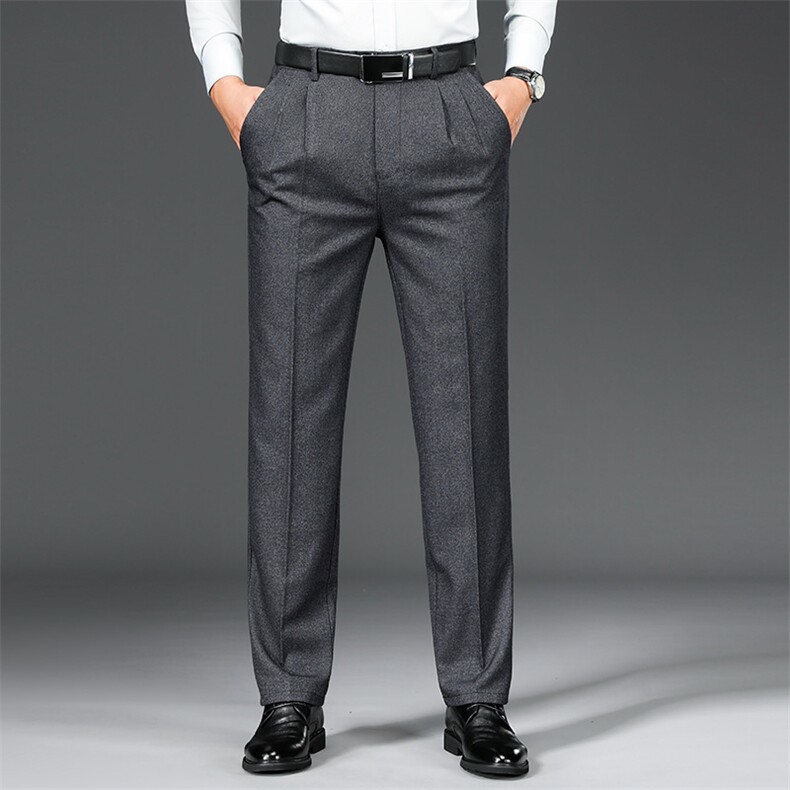 DKH8191秋冬2021男士商务休闲弹力纯色休闲裤免烫透气修身长裤P71，男装西裤，电商B360