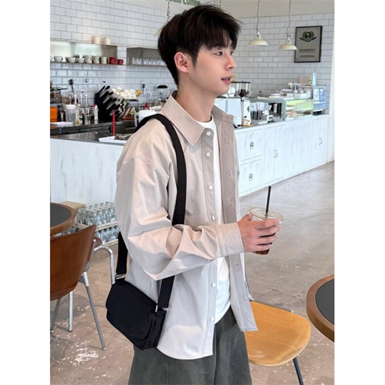 衬衫男长袖秋季新款休闲衣服潮流百搭高级感春秋A079-C3079-P37,男装衬衫,电商A079