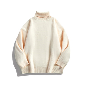 MG9299-CG-BR P45加厚毛衣两翻领加厚毛衣慵懒风男针织衫高领线衫，男装针织衫/毛衣，星座510A-3