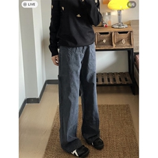 美式军绿色伐木工装裤宽松直筒复古高街潮牌伞兵阔腿裤DG01P65特，男装工装外套，电商D256