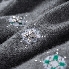 2025年秋季单件长袖圆领时尚百搭通勤简约开衫，女装羊绒衫，澳冬特羊绒