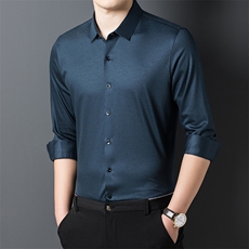 XF1817衬衫2023秋季新款长袖衬衫男韩版T恤衫商务休闲男装P150，男装衬衫，电商B360