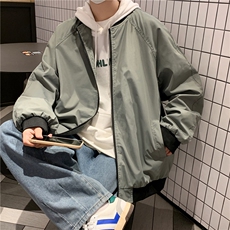 情侣潮大码宽松休闲多色光板夹克棒球服外套潮J7204P30【特价】，男装夹克，电商A007