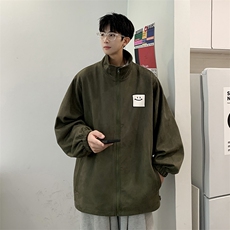 麂皮绒夹克男大码立领褂子外套JK85316-P68加绒款-P78，男装夹克，电商A040