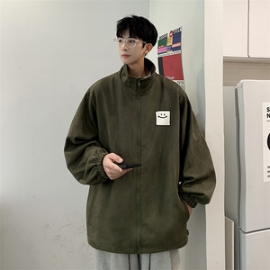 麂皮绒夹克男大码立领褂子外套JK85316-P68 加绒款-P78图片