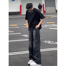 XZ809A/BBBT11/P20/控38重磅印花美式复古圆领T恤，男装T恤，星座809A(原222-1)