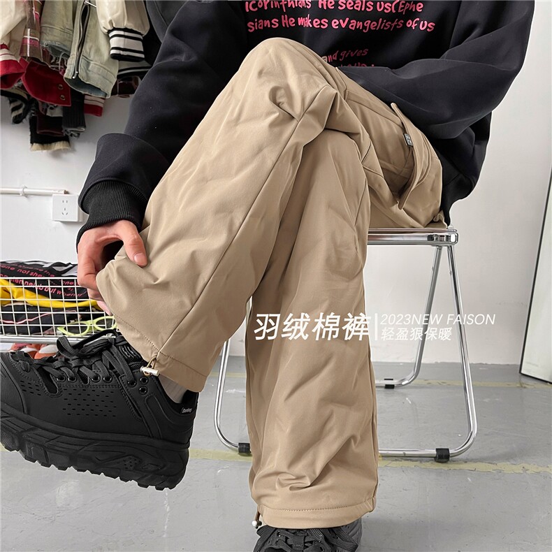 A165-K8538-P70控98~羽绒棉裤~加厚保暖御寒东北休闲裤工装裤潮流,男装棉衣,电商A165